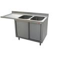 RVS Spoeltafel met 2 spoelbakken rechts | 180x70x88 cm, Verzenden, Nieuw in verpakking