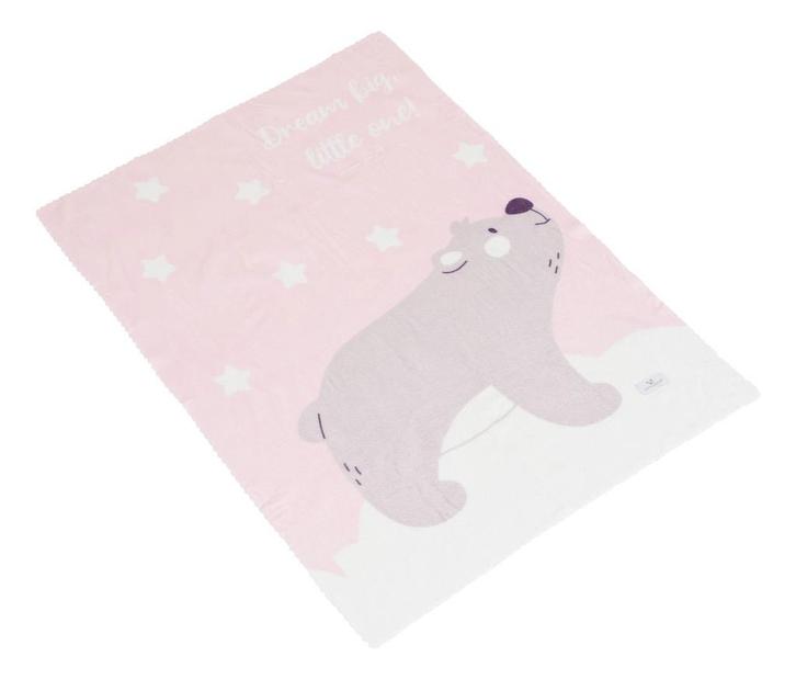 Cangaroo Dreamy Bear Pink 75 x 100 cm Wiegdeken, Kinderen en Baby's, Dekens, Slaapzakjes en Inbakerproducten, Nieuw, Verzenden