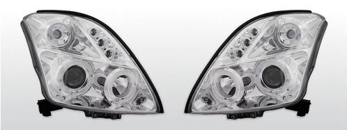 Koplampen Angel Eyes | Suzuki Swift 2005-2010 | chroom, Auto-onderdelen, Verlichting, Nieuw, Suzuki, Verzenden