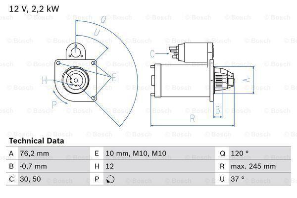 Startmotor / Starter VOLVO C30 (D3,D4,D5), Auto-onderdelen, Motor en Toebehoren, Nieuw, Ophalen of Verzenden