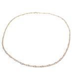 Bicolor gouden Figaro ketting | 57 cm (schakel ketting), Sieraden, Tassen en Uiterlijk, Kettingen, Ophalen of Verzenden, Gebruikt
