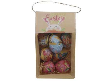Gekleurde papieren eieren hangdecoratie - set van 8 voor, Hobby en Vrije tijd, Knutselen, Nieuw, Ophalen of Verzenden