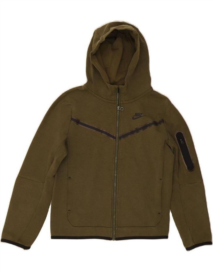 NIKE Boys Zip Hoodie Sweater 12-13 Years Large Khaki Cotton, Kleding | Heren, Truien en Vesten, Verzenden
