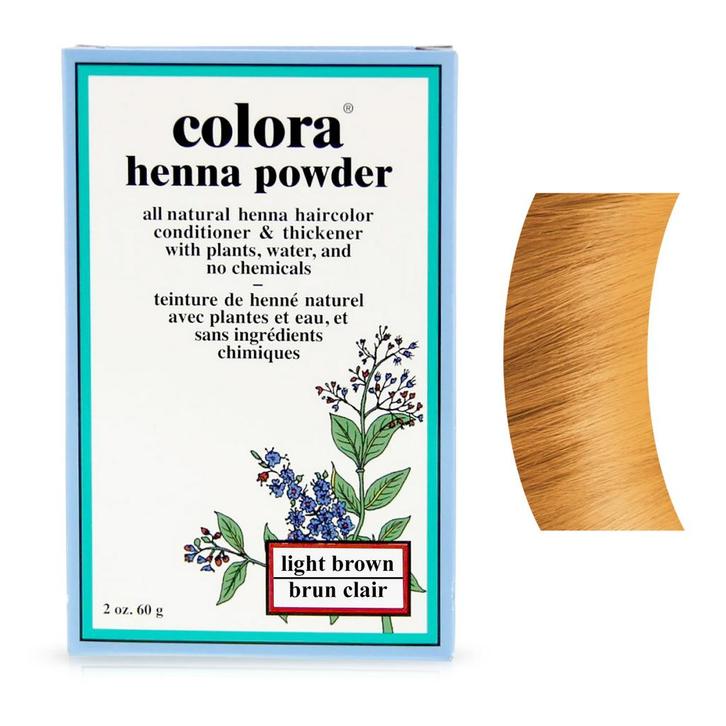 Colora Henna  Kleurpoeder  Light Brown  60 gr, Sieraden, Tassen en Uiterlijk, Uiterlijk | Haarverzorging, Nieuw, Verzenden