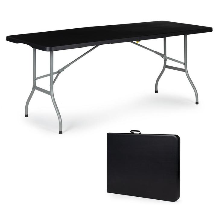 Klaptafel - campingtafel - 153x70x73,5cm - zwart, Huis en Inrichting, Tafels | Eettafels, Nieuw, Ophalen of Verzenden