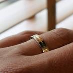 Bicolor gouden (trouw)ring (witgoud, trouwring, herenring), Sieraden, Tassen en Uiterlijk, Ringen, Gebruikt, Overige kleuren, 20 of groter