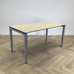verstelbaar bureau 160x80 cm, Ahorn - grijs, Huis en Inrichting, Bureaus, Ophalen of Verzenden, In hoogte verstelbaar, Gebruikt