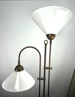 Staande lamp - Glas, Messing - Dubbele Berliner lamp, Antiek en Kunst, Curiosa en Brocante