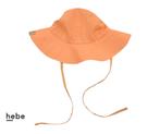 Meisjes zonnehoed effen oranje - maten: 48/50, 56/58 - HEBE, Verzenden, Nieuw, HEBE