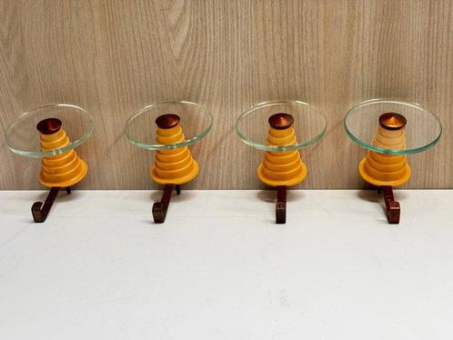 Set kapstokhaken (4) - Bakeliet, Kristal, Messing - Zeldzame, Antiek en Kunst, Curiosa en Brocante