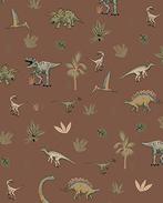 French Terry Dinos Bruin, Nieuw, Bruin