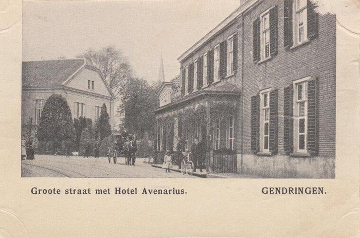 GENDRINGEN - Groote straat met hotel Avenarius, Verzamelen, Ansichtkaarten | Nederland, Verzenden