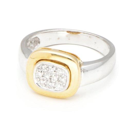 Ring - 18 karaat Witgoud Diamant (Natuurlijk), Sieraden, Tassen en Uiterlijk, Ringen