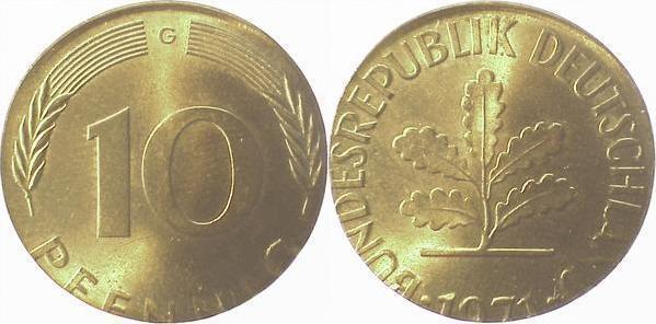10 Pfennig Brd 71g a 5 Pfennig Rohling gepraegt, Postzegels en Munten, Munten | Europa | Niet-Euromunten, Verzenden