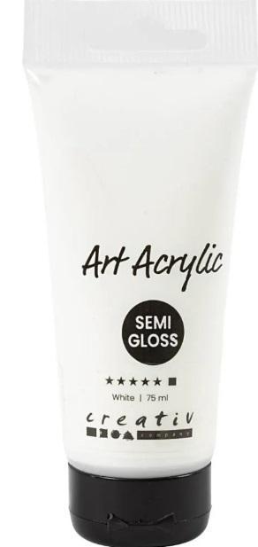 Allesverf Acryl 75 ml - Semi-Glanzend Dekkend Wit Acrylverf, Hobby en Vrije tijd, Knutselen, Nieuw, Ophalen of Verzenden