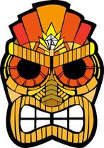 LED masker Tiki (lichtgevend / glow in the dark), Kleding | Dames, Verzenden, Nieuw