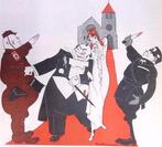 Het moderne huwelijk op spotprent (lijst optie, Lithos), Antiek en Kunst, Verzenden