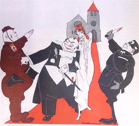 Het moderne huwelijk op spotprent (lijst optie, Lithos), Antiek en Kunst, Kunst | Litho's en Zeefdrukken, Verzenden