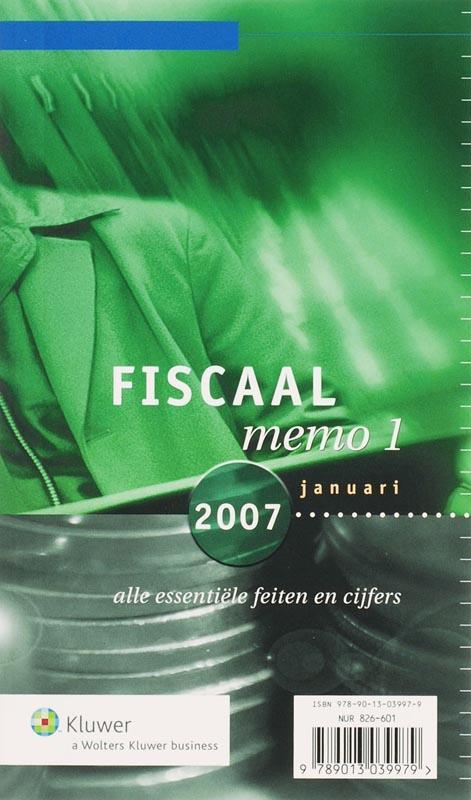 Fiscaal Memo 1 2007-1 9789013039979, Boeken, Wetenschap, Zo goed als nieuw, Verzenden