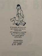 Tintin - Le Lotus bleu - colorisation inédite - tirage, Nieuw