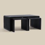 *WOONWINKEL* Teak Latjes Salontafel Set Van 3, Huis en Inrichting, Tafels | Salontafels, Verzenden, Nieuw