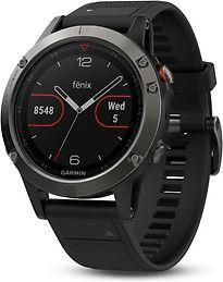 Garmin Fenix 5 47 mm grijs met siliconebandje zwart, Telecommunicatie, Overige Telecommunicatie, Gebruikt, Verzenden