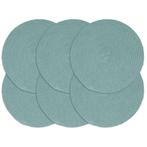 vidaXL Placemats 6 st rond 38 cm katoen effen groen, Verzenden, Nieuw, Groen