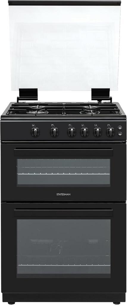 STATESMAN GDL60B Fornuis  - 60 cm Gas Double Oven  - Zwart, Witgoed en Apparatuur, Fornuizen, Ophalen of Verzenden