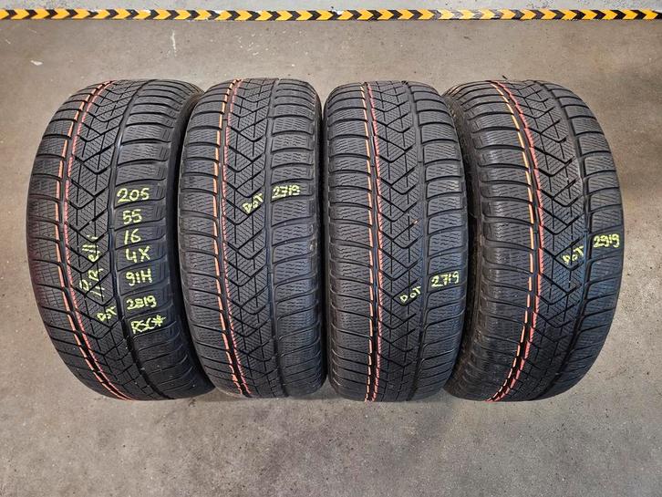205/55/16 91H(*) PIRELLI RSC WINTERBANDEN 7,1MM PROFIEL 4X, Auto-onderdelen, Banden en Velgen, 16 inch, Erkend duurzaam, Winterbanden
