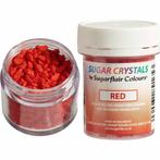 Sugarflair Suikerkristallen Rood 40g, Hobby en Vrije tijd, Taarten en Cupcakes maken, Verzenden, Nieuw