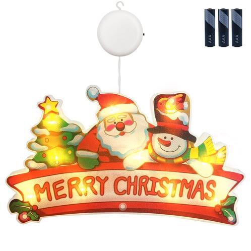 Kerstverlichting Raam Merry Christmas - 23x13cm - Inclusief, Diversen, Kerst, Nieuw, Verzenden