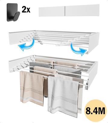 PLAY IT Wanddroogrek 120cm Inklapbaar XXXL Wit - 8.4 Meter D beschikbaar voor biedingen