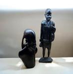 Afrikaanse beeldhouwwerken van ebbenhouten hout – Jager &, Antiek en Kunst, Kunst | Niet-Westerse kunst