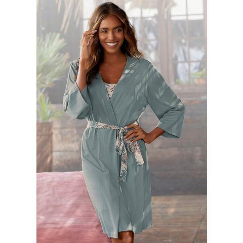 Lascana Kimono in uni en print all-over, Kleding | Dames, Ondergoed en Lingerie, Verzenden