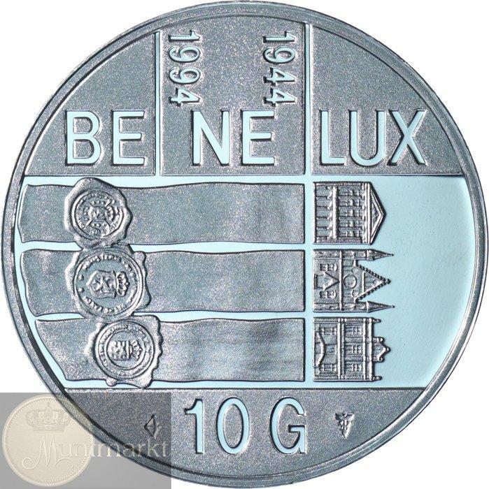 Nederland. Beatrix. 10 Gulden 1994 t/m 1999 PROOF compleet, Postzegels en Munten, Munten | Nederland