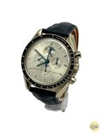 Omega Speedmaster Moonphase 18k White Gold, Polshorloge, Ophalen of Verzenden, Omega, Goud