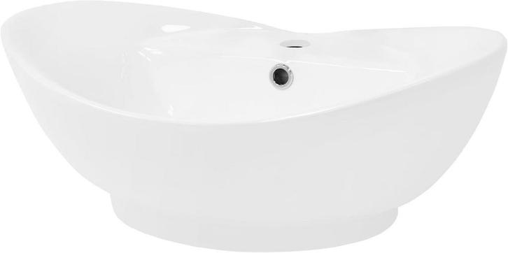 Wastafel - Keramiek - 59x20,5x39,5 cm - Wit - ML-Design, Doe-het-zelf en Verbouw, Sanitair, Zo goed als nieuw, Verzenden