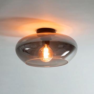 Plafondlamp Glas - Nieuw - Smoke - Amber - Direct Leverbaar beschikbaar voor biedingen