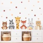 Grote muur- of deur stickerset Boho Animals met stippen, Verzenden, Nieuw, Wanddecoratie