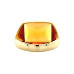 Gouden ring met oranje saffier 14 krt, Sieraden, Tassen en Uiterlijk, Ringen, Nieuw, Ophalen of Verzenden