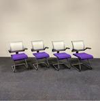 complete set van 4 x Ahrend 240 vergaderstoel met kunststof, Ophalen of Verzenden, Gebruikt, Zwart, Stof