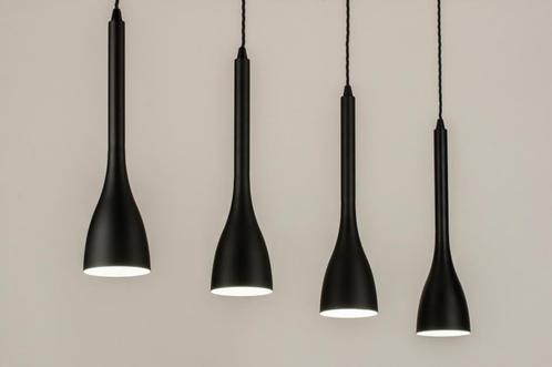 Rietveld Hanglampen - Zwart - Metaal, Huis en Inrichting, Lampen | Hanglampen, Verzenden