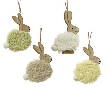 Decoris Hanger konijn | 0,6 x 8,5 12 cm In verschillende