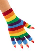 Vingerloze Handschoenen Regenboog Vingerloos Gekleurd Pride, Ophalen of Verzenden, Nieuw, Feestartikel, Carnaval