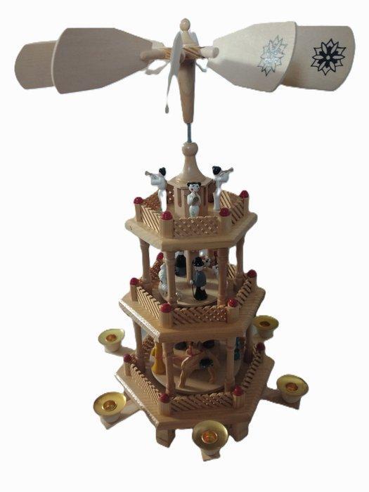 Kerstbeeldje ornament - Draaibare kerstpiramide 3, Antiek en Kunst, Antiek | Boeken en Bijbels