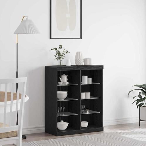 vidaXL Dressoir Zwart eiken 41 x 37 x 100 cm Bewerkt hout, Huis en Inrichting, Kasten | Dressoirs, Nieuw, Minder dan 50 cm, Overige houtsoorten