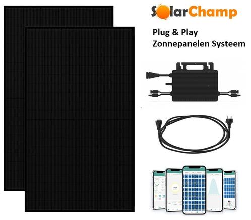 2 zonnepanelen plug en play set met Jinko full black 435Wp, Doe-het-zelf en Verbouw, Zonnepanelen en Toebehoren, Compleet systeem