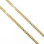 Bicolor gouden gourmet schakel ketting | 46 cm (witgoud), Sieraden, Tassen en Uiterlijk, Kettingen, Ophalen of Verzenden, Gebruikt