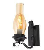 Retro Wandlamp van IJzer en Glas – Dimbaar met E27 Fitting, Verzenden, Nieuw