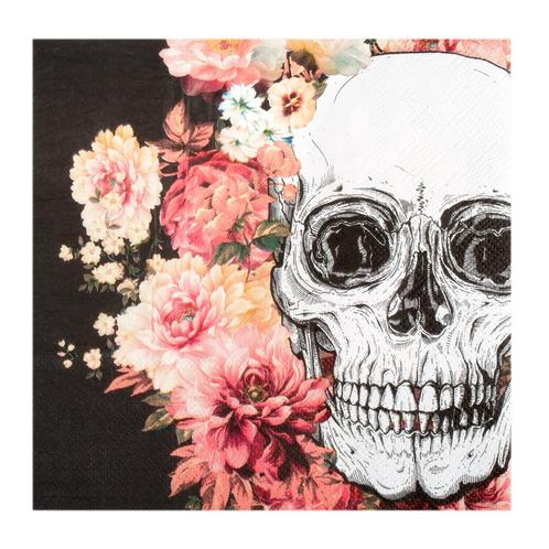 Dia De Los Muertos Servetten Papier 33cm, Hobby en Vrije tijd, Feestartikelen, Nieuw, Verzenden